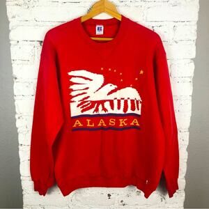 Vintage Alaska Eagle Puffy Sweatshirt